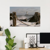 Afdruk van de vuurtoren van het kanaalpark/poster poster (Thuiskantoor)