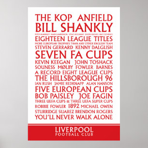Afdruk van FC-successen van Liverpool Poster