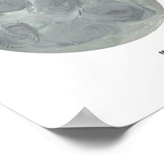 Afdruk van geschilderde moonkunst poster (Hoek)