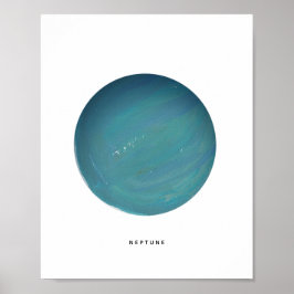 Afdruk van geschilderde planet Neptune Art Poster