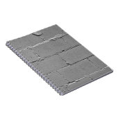 Afdruk van getextureerde Big Cement Block Wall Notitieboek (Rechterzijde)