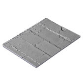 Afdruk van getextureerde Big Cement Block Wall Notitieboek (Linkerzijde)