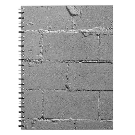 Afdruk van getextureerde Big Cement Block Wall Notitieboek (Voorkant)