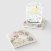 Afdruk van geverfde katten stenen onderzetter (Zijkant)