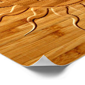 Afdruk van glimlachend zonneschijngezicht gesneden poster (Hoek)