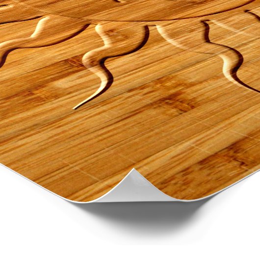 Afdruk van glimlachend zonneschijngezicht gesneden poster (Hoek)