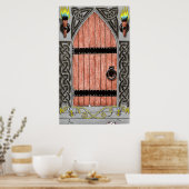 Afdruk van gothische deur (kleur) poster (Keuken)