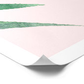 Afdruk van groene en roze botanische posters (Hoek)