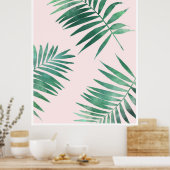 Afdruk van groene en roze botanische posters (Keuken)