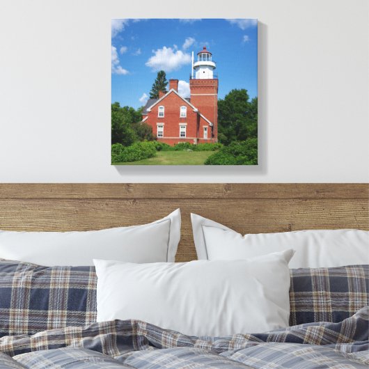 Afdruk van groot vuurtoren canvas afdruk (Insitu (Slaapkamer))