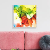 Afdruk van hartdoek bloemen canvas afdruk (Insitu (Woonkamer))