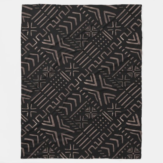 Afdruk van hedendaagse Afrikaanse modder Fleece Deken (Voorkant)