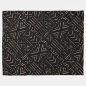 Afdruk van hedendaagse Afrikaanse modder Fleece Deken (Voorkant (Horizontaal))