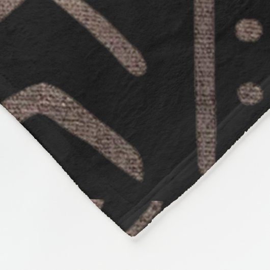 Afdruk van hedendaagse Afrikaanse modder Fleece Deken (Hoek)