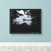 Afdruk van het Konnevesi-dovasmeer Canvas Afdruk (Insitu (Houten vloer))