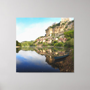 Afdruk van het riviercanvas beynac-et-Cazenac en D Canvas Afdruk