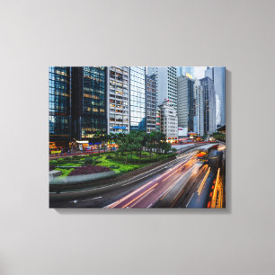 Afdruk van het verkeerscanvas van Hong Kong Canvas Afdruk