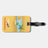 Afdruk van Hispaniola Map geïllustreerd. Bagagelabel (Achterkant horizontaal)