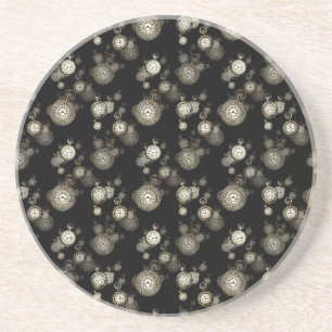 Afdruk van horlogebanden - met steampunk gepatterd zandsteen onderzetter