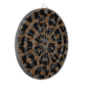 Afdruk van hout dartbord (Voorkant Links)