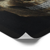  afdruk van Human Skull Black Poster (Hoek)