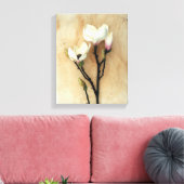 Afdruk van kunstmand Magnolia floral art Canvas Afdruk (Insitu (Woonkamer))