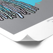 Afdruk van kwallen en ijs A4 Poster (Hoek)