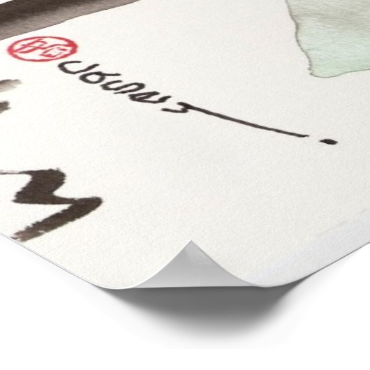 Afdruk van laffy Flower Stem Curving Poster (Hoek)