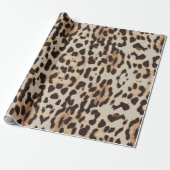 Afdruk van leopard-stijl. cadeaupapier (Uitgerold)