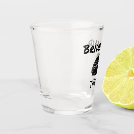 Afdruk van lipstick in Latijnse heldermaid Shot Glas (Links)