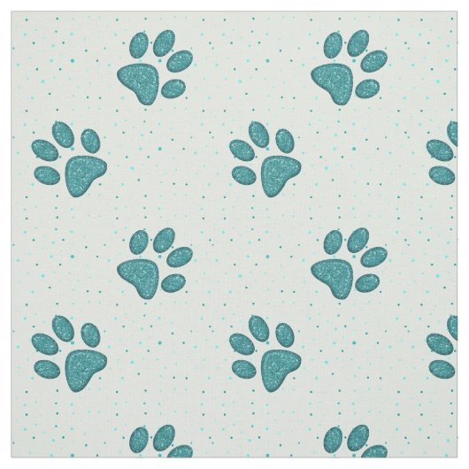 afdruk van mousserende kattenpootjes - munt stof (Swatch)