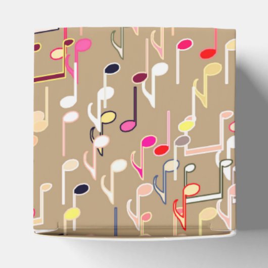 Afdruk van muzieknoten - tauptan, multi bedankdoosjes (Bovenkant)