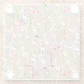 Afdruk van muzieknoten - tauptan, multi glazen onderzetter (Achterkant)