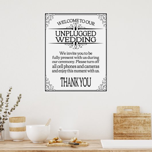 Afdruk van niet-plugged Weddenbord Poster (Keuken)