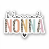Afdruk van nonna Leopard Nonna Gift Grandmoeder Sticker (Voorkant)