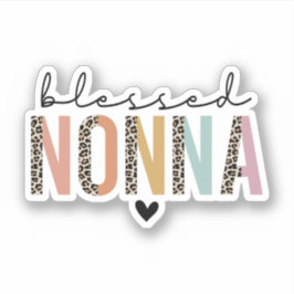 Afdruk van nonna Leopard Nonna Gift Grandmoeder Sticker