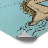 Afdruk van oude Renaissance-windrose-kaart met één Poster (Hoek)