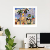 Afdruk van oude stadhuis poster (Thuiskantoor)