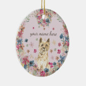 Afdruk van paardebloemen voor terrier Dog Keramisch Ornament (Rechts)