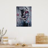 Afdruk van poster met liefde van origineel oliefil (Keuken)