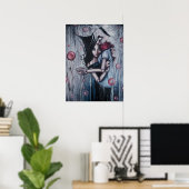 Afdruk van poster met liefde van origineel oliefil (Thuiskantoor)