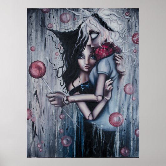 Afdruk van poster met liefde van origineel oliefil (Voorkant)