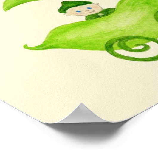 Afdruk van poster met tweet Pea Boy-kunst (Hoek)