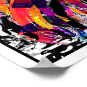 Afdruk van Poster van Lion Face - realistische vle (Hoek)