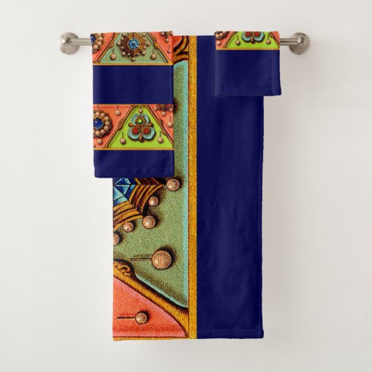 Afdruk van renaissance jewels bad handdoek (Insitu)