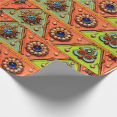 Afdruk van renaissance jewels cadeaupapier (Hoek)