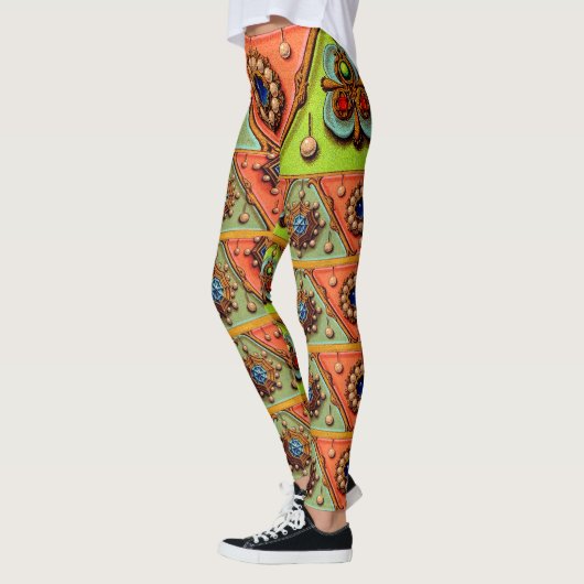 Afdruk van renaissance jewels leggings (Links)