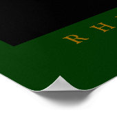 Afdruk van rinoceros op muren poster (Hoek)