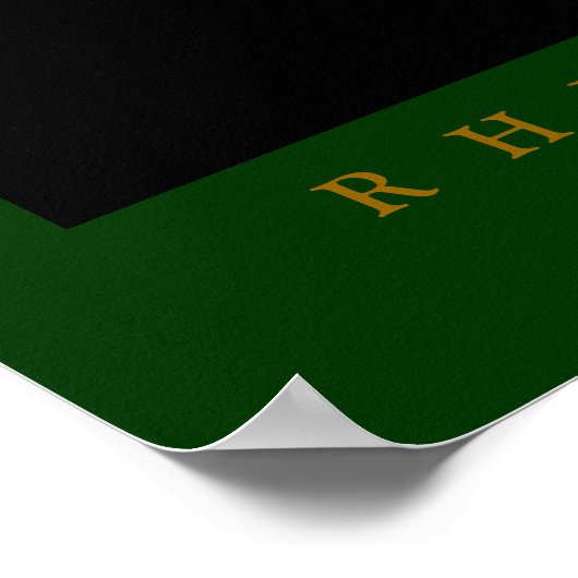 Afdruk van rinoceros op muren poster (Hoek)