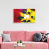 Afdruk van rode tulpbloem canvas afdruk (Insitu (Woonkamer))